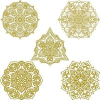 Set of islamic mandala art vector