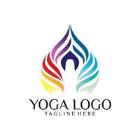Yoga Logo design Vector template
