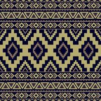 Gemetric ethnic seamless pattern traditional. Design for background, carpet, wallpaper, clothing, wrapping, batic, fabric, vector illustraion. embroidery style.