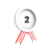 3d icon silver medal png