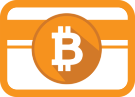 diseño de símbolo de signo de icono de bitcoin png