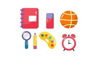 Stationery and School Equipments Vector