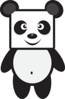 Panda cartoon character sign design png