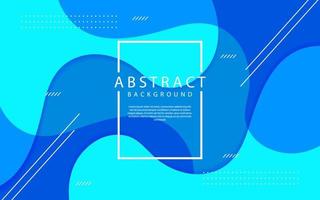 Abstract 3D blue geometric background overlap layer on bright space with dynamic waves effect decoration. Template element liquid style concept for flyer, banner, poster, cover, or landing page vector