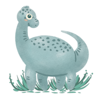 ilustração de dinossauro bebê em estilo cartoon png