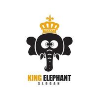 Diseño de ilustración de vector de plantilla de logotipo de elefante