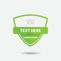 elegant badge with green color vector