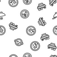 Soup Different Recipe Vector Seamless Pattern