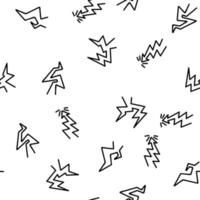 Bolt Lightning Flash Vector Seamless Pattern