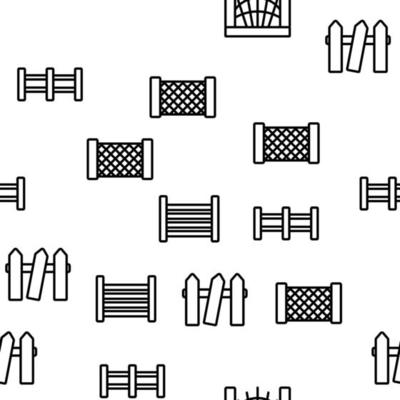 Fence Construction Vector Seamless Pattern