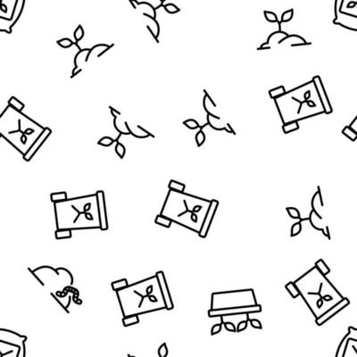 Compost Ground Soil Vector Seamless Pattern