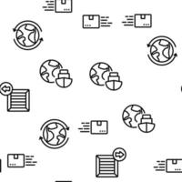 exportación logística global vector de patrones sin fisuras