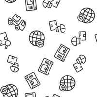 Export Global Logistic Vector Seamless Pattern