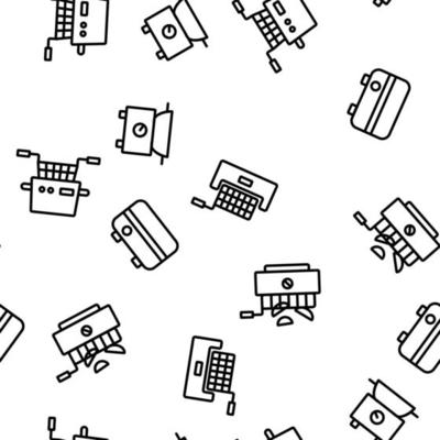 Fryer Electronic Tool Vector Seamless Pattern