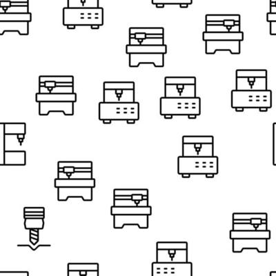 Drilling Equipment Vector Seamless Pattern