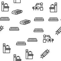 Conveyor Factory Tool Vector Seamless Pattern