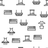 Range Hood Device Vector Seamless Pattern