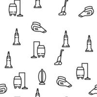 conjunto de iconos de colección de aspiradora húmeda vector