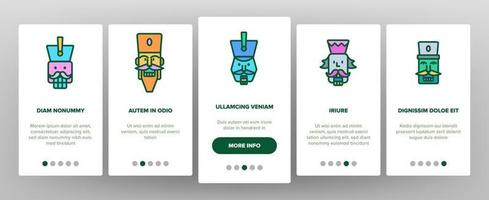 Nutcracker Onboarding Icons Set Vector