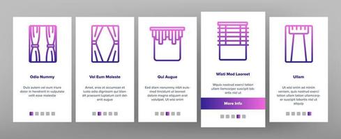 Curtain Onboarding Icons Set Vector