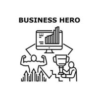 Business hero icon vector illustration