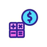 dollar icon vector. Isolated contour symbol illustration vector