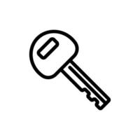 programmed chip key icon vector outline illustration