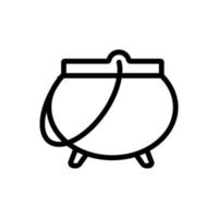 cauldron potion icon vector. Isolated contour symbol illustration vector