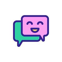 Chat bot icon vector. Isolated contour symbol illustration vector