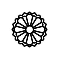 spring chrysanthemum icon vector outline illustration