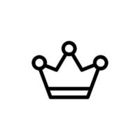 Crown with diamonds icon vector. Isolated contour symbol illustration vector