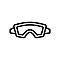 protective with clear shape swimming mask icon vector outline illustration