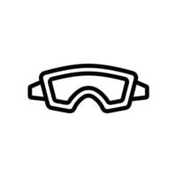 protective with clear shape swimming mask icon vector outline illustration