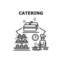 Catering service icons vector illustrations