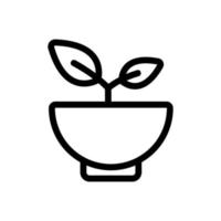 Health plant icon vector. Isolated contour symbol illustration vector