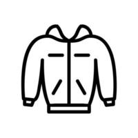 vector de icono de chaqueta caliente. ilustración de símbolo de contorno aislado