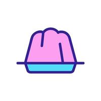 Jelly vector icon. Isolated contour symbol illustration