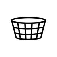 small cage for cleaning icon vector outline illustration