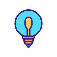 Light bulb icon vector. Isolated contour symbol illustration vector