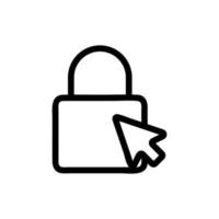 encryption files icon vector. Isolated contour symbol illustration vector