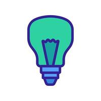 Light bulb icon vector. Isolated contour symbol illustration vector