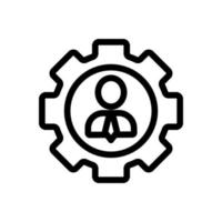 Manager icon vector. Isolated contour symbol illustration vector