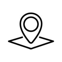 Location icon vector. Isolated contour symbol illustration vector