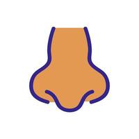 nose front view icon vector outline illustration