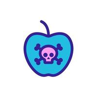 poisoned fruit icon vector. Isolated contour symbol illustration vector