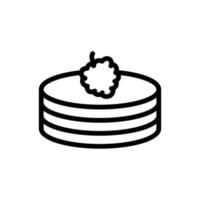 vector de icono de tarta de frambuesa. ilustración de símbolo de contorno aislado