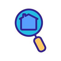 Search for real estate icon vector. Isolated contour symbol illustration vector