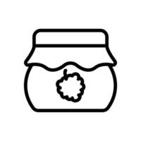 raspberry jam icon vector. Isolated contour symbol illustration vector