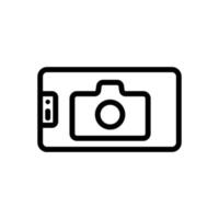 selfie camera icon vector outline illustration