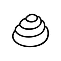 seashell icon vector. Isolated contour symbol illustration vector